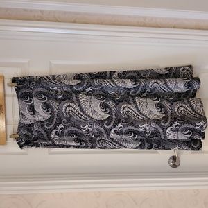 Talbots navy/white print maxi skirt